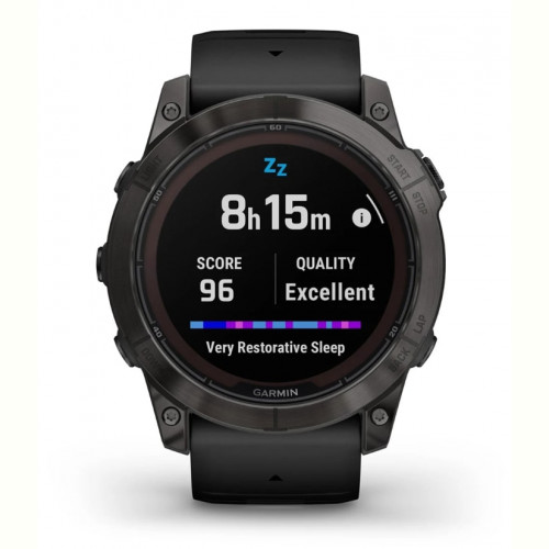 Смарт-годинник Garmin Fenix 7X Pro Sapphire Solar Carbon Gray DLC Titanium with Black Band (010-02778-54)