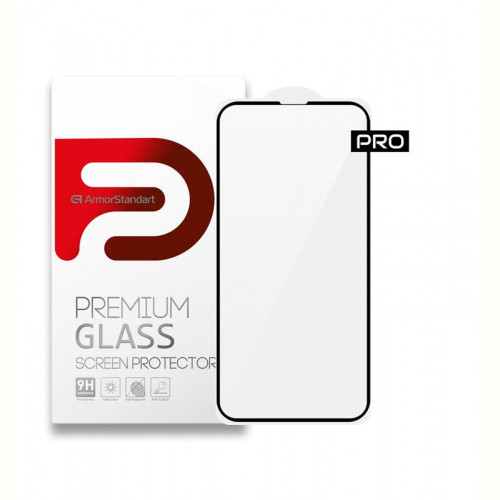 Захисне скло Armorstandart Pro для Apple iPhone 13/13 Pro Black, 0.33mm, 3D (ARM60264)
