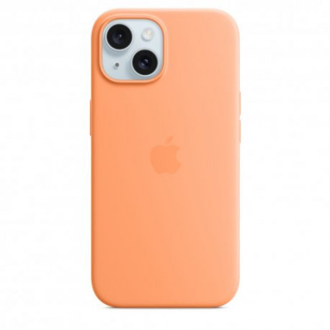 Чохол Apple iPhone 15 Silicone Case with MagSafe Orange Sorbet (MT0W3)