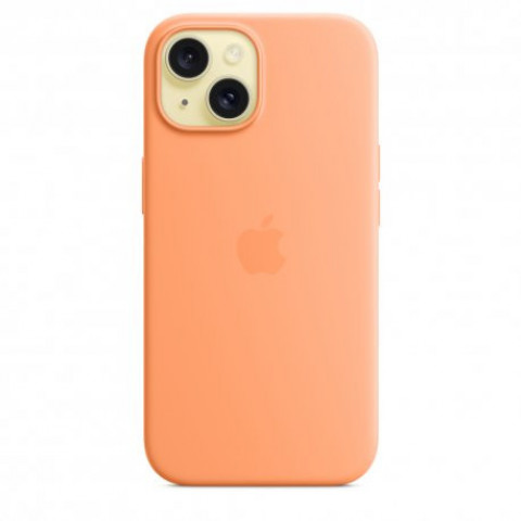 Чохол Apple iPhone 15 Silicone Case with MagSafe Orange Sorbet (MT0W3)