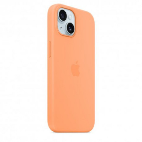 Чохол Apple iPhone 15 Silicone Case with MagSafe Orange Sorbet (MT0W3)