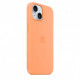 Чохол Apple iPhone 15 Silicone Case with MagSafe Orange Sorbet (MT0W3)