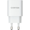 Мережевий зарядний пристрій Canyon CNE-CHA18W White