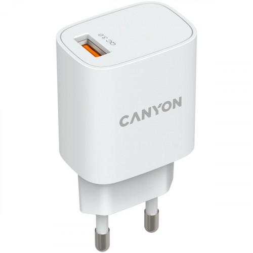 Мережевий зарядний пристрій Canyon CNE-CHA18W White