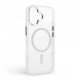 Чохол ArmorStandart Unit MagCase для Apple iPhone 17 Matte Clear Silver + Orange Button Set (ARM90581)