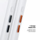 Чохол ArmorStandart Unit MagCase для Apple iPhone 17 Matte Clear Silver + Orange Button Set (ARM90581)