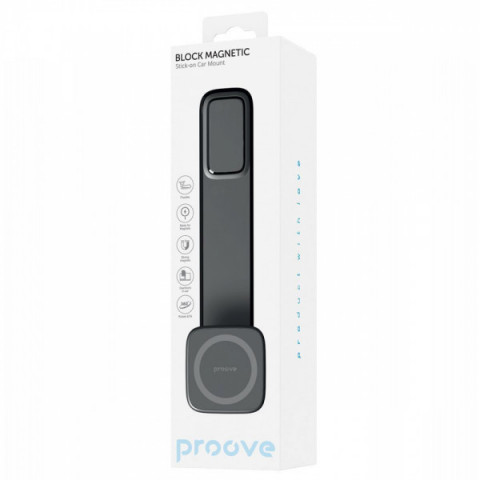 Автомобільний тримач Proove Block Magnetic Stick-on Car Mount Magnetic Ring black Купити в Україні