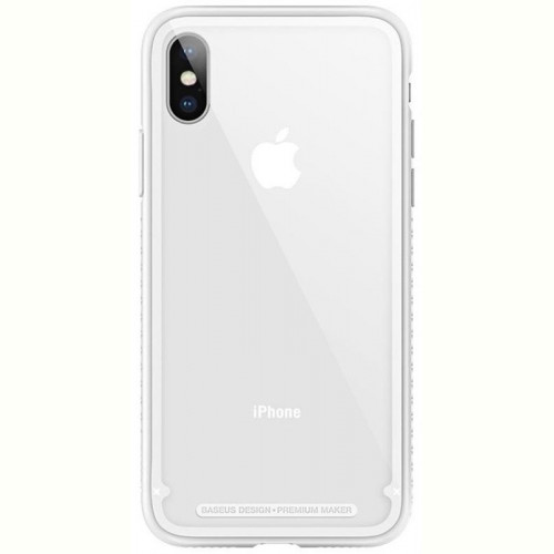 Чохол-накладка Baseus See-through Glass для Apple iPhone X White (WIAPIPHX-YS02)