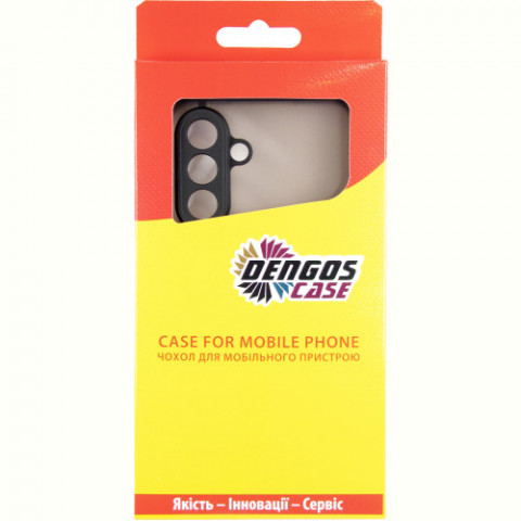 Чохол-накладка Dengos для Samsung Galaxy A36 SM-A366 Black Full Glue (DG-KM-145) + захисне скло