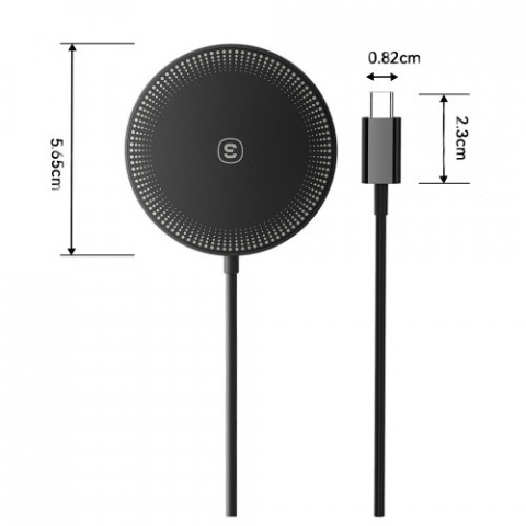 Бездротовий зарядний пристрій Essager Chengfeng 15W Black (EWXCX-CF01-Z)