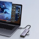 Концентратор USB Type-C Ugreen CM512 2xUSB 3.0 + HDMI + RJ45 1000M Ethernet + Cardreader, Gray (60515)
