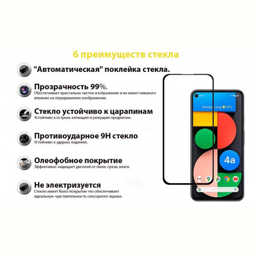 Захисне скло BeCover для Google Pixel 4A Black (706666)