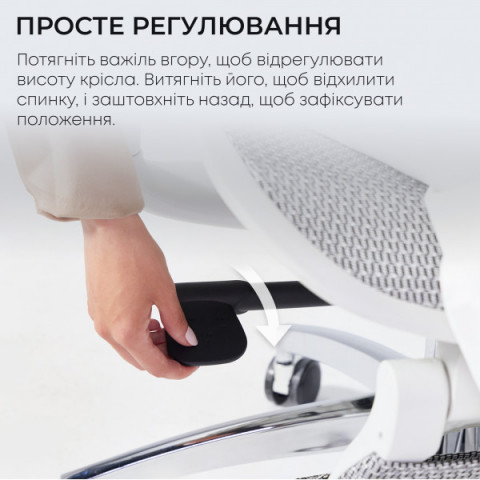 Крісло офісне з підставкою для ніг Sihoo DORO C300L Mesh White with footrest (DORO-C300L-A3-102-JT) Купити в Україні