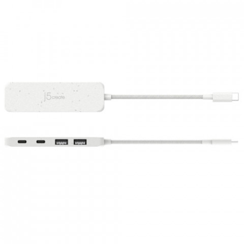 USB-хаб J5create 2 USB-A/2 USB-С White (JCH342EW-N)