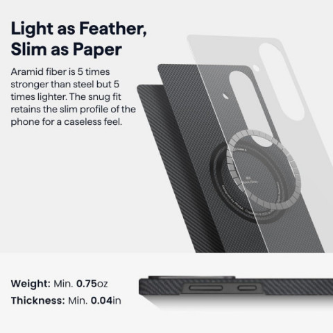 Чохол Pitaka Ultra-Slim Case для Samsung Galaxy S25 Black/Grey Twill (KS2501)