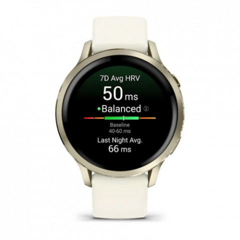 Смарт-годинник Garmin Venu 4 41mm Luna Gold with Bone Silicone (010-03013-40)