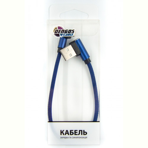 Кабель Dengos USB-Lightning 0.25м Blue (NTK-L-UG-SHRT-SET-BLUE)