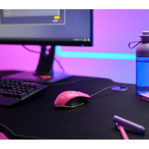 Миша Trust GXT 109 Felox, RGB, USB-A, рожевий