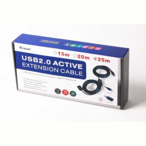 Кабель Viewcon VV 043-20м. активний подовжувач USB, до 20м