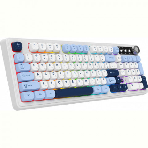 Клавіатура бездротова Ajazz AF98 Plus Glacier Blue (AF98-PLUS-GB)