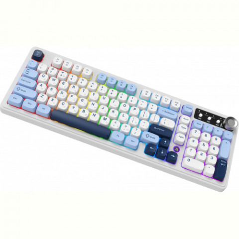 Клавіатура бездротова Ajazz AF98 Plus Glacier Blue (AF98-PLUS-GB)