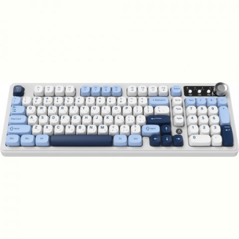 Клавіатура бездротова Ajazz AF98 Plus Glacier Blue (AF98-PLUS-GB)