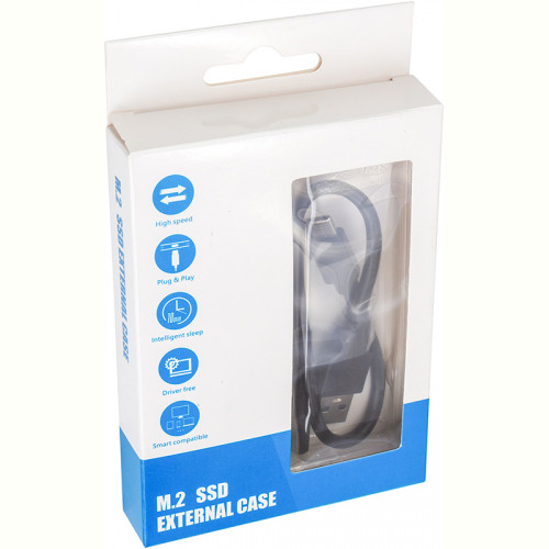 Зовнішня кишеня PowerPlant для SSD M.2 SATA USB3.2 (HC380305)