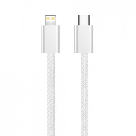 Кабель ColorWay Lightning + USB Type-C (M/M), 3.0 А, 1 м, Grey (CW-CBPDCL061-GR)