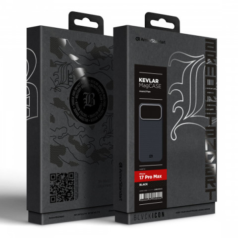 Чохол ArmorStandart BlackIcon Aramid Plain MagCase для Apple iPhone 17 Pro Max Black (ARM90161)
