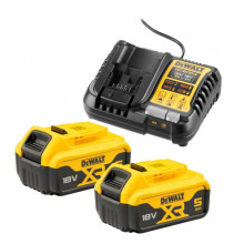 Набір акумулятора та зарядного пристрою DeWalt 12В/18В 4А, 18В акб 2х5А·год DCB184