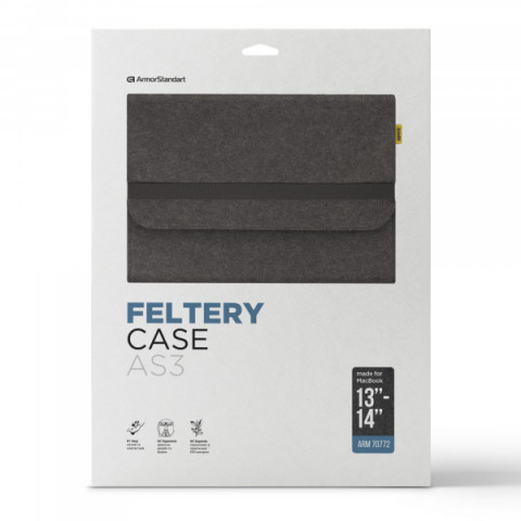 Чохол для ноутбука ArmorStandart Feltery Case AS3 для MacBook 13-14 Black (ARM70772)