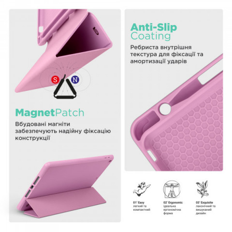 Чохол ArmorStandart Smart Fold Pen для Samsung Galaxy Tab A9 Pink (ARM74992)