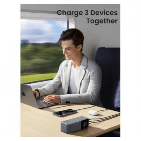 Зовнішній акумулятор Power Bank Ugreen 25000mAh 200W Gray (PB722)