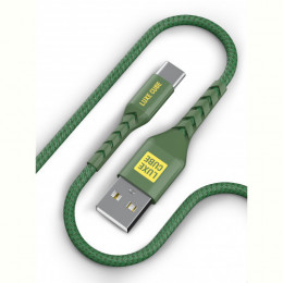 Кабель Luxe Cube Kevlar USB-USB Type-C, 1.2м, Хакі (4826668690065)