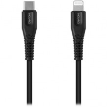 Кабель Lightning Canyon USB Type-C/Apple Lightning Black 1.2m (CNS-MFIC4B)