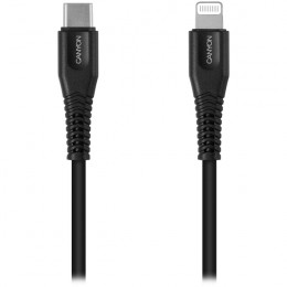 Кабель Lightning Canyon USB Type-C/Apple Lightning Black 1.2m (CNS-MFIC4B)