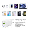 Мережевий зарядний пристрій ColorWay GaN Mini 45W PD Port PPS USB (Type-C PD + USB QC4.0) White (CW-CHS060PD-WT)