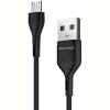 Кабель Grand-X USB-microUSB, Cu, 3A, 1м, Fast Сharge, Black (PM-03B)