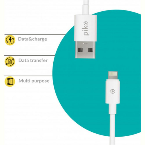 Кабель Piko CB-UL11 USB-Lightning 1.2м White (1283126496165)