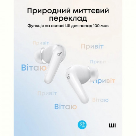 Bluetooth-гарнітура Anker SoundCore R60i NC White (D1202G21)