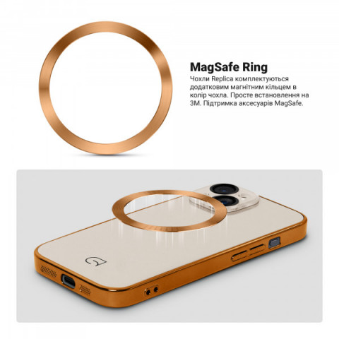 Чохол ArmorStandart Replica MagSafe для Apple iPhone 15 Beige Gold (ARM76221)