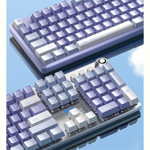 Клавіатура Aula Mechanical F2088 PRO White/Violet, plus 9 Purple keys KRGD blue (6948391234915)