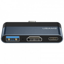 Концентратор USB Type-C Usams US-SJ492 Mini HUB Black (SJ492HUB01)