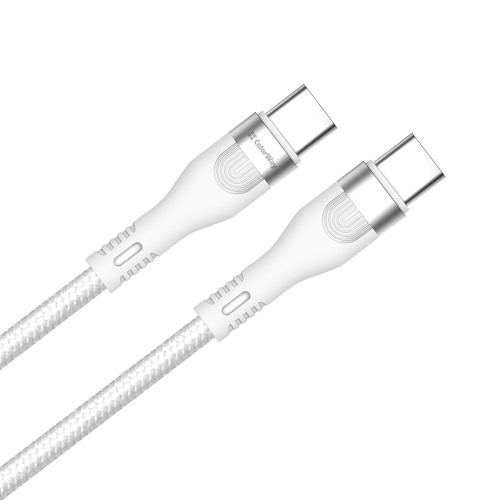 Кабель ColorWay USB Type-C + USB Type-C (M/M), 5.0 А, 1 м, White (CW-CBPDCC065-WT)