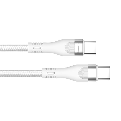 Кабель ColorWay USB Type-C + USB Type-C (M/M), 5.0 А, 1 м, White (CW-CBPDCC065-WT)