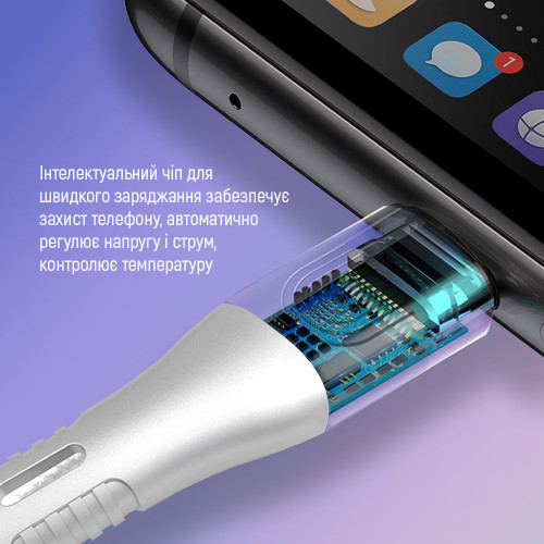 Кабель ColorWay USB Type-C + USB Type-C (M/M), 5.0 А, 1 м, White (CW-CBPDCC065-WT)