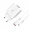 Зарядний пристрій SkyDolphin SC30T (2USB, 2.1A) White (MZP-000113) + кабель Type-C