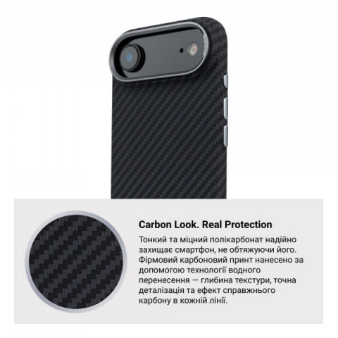 Чохол ArmorStandart LikeCarbon2 MagCase для Apple iPhone 17 Air Carbon Black (ARM86260)