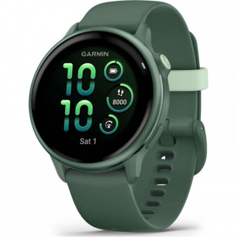 Смарт-годинник Garmin Vivoactive 6 Metallic Jasper Green with Jasper Green Silicone Band (010-02985-42)