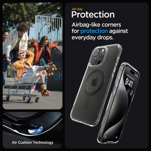 Чохол-накладка Spigen Ultra Hybrid MagFit для Apple iPhone 15 Pro Max Carbon Fiber (ACS06578)